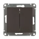 Механизм выключателя двухклавишный AtlasDesign мокко IP20 Systeme Electric_2