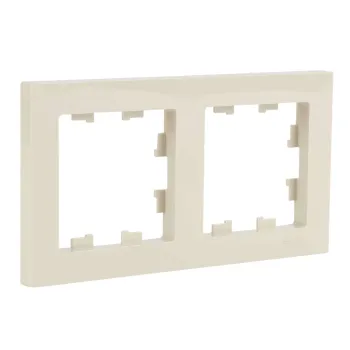 Изображение товара Рамка двухместная Systeme Electric AtlasDesign бежевая для розеток и выключателей Изображение товара Рамка двухместная Systeme Electric AtlasDesign бежевая для розеток и выключателей