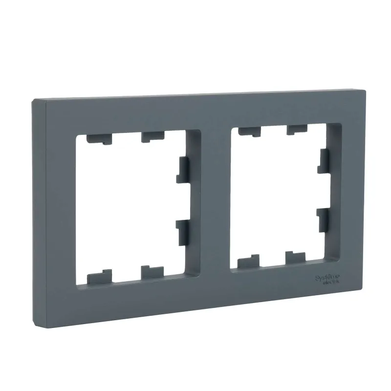 Рамка двухместная AtlasDesign грифель IP20 Systeme Electric_1
