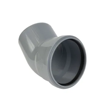 Изображение товара Отвод канализационный 110 мм 45° из полипропилена для внутренней канализации Изображение товара Отвод канализационный 110 мм 45° из полипропилена для внутренней канализации