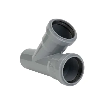 Изображение товара Канализационный тройник 50х50 мм 45° из полипропилена Дигор Изображение товара Канализационный тройник 50х50 мм 45° из полипропилена Дигор