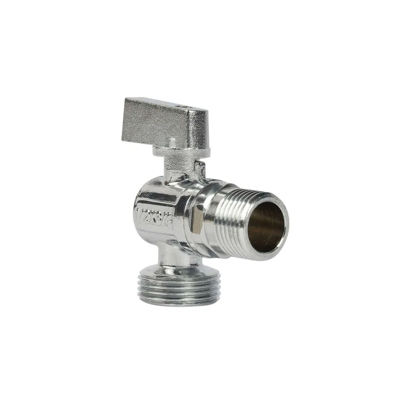 Кран шаровый угловой HLV для стиральной машины НР 1/2х3/4"_1