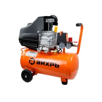 Изображение товара Компрессор Вихрь КМП-230/24 поршневой воздушный 24 л мобильный Изображение товара Компрессор Вихрь КМП-230/24 поршневой воздушный 24 л мобильный