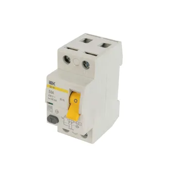 Изображение товара УЗО двухполюсное 50А 30мА тип АС IEK - защита от током Изображение товара УЗО двухполюсное 50А 30мА тип АС IEK - защита от током