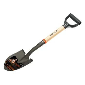 Изображение товара Лопата штыковая мини с черенком Truper - удобный садовый инструмент Изображение товара Лопата штыковая мини с черенком Truper - удобный садовый инструмент