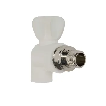 Изображение товара Кран шаровый полипропиленовый 20х1/2" TEBO угловой для радиаторов Изображение товара Кран шаровый полипропиленовый 20х1/2" TEBO угловой для радиаторов