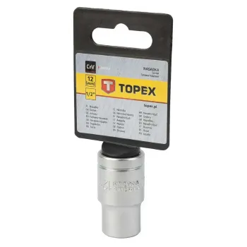 Изображение товара Головка торцевая 6-гранная 12 мм 1/2" с матовым покрытием Topex Изображение товара Головка торцевая 6-гранная 12 мм 1/2" с матовым покрытием Topex