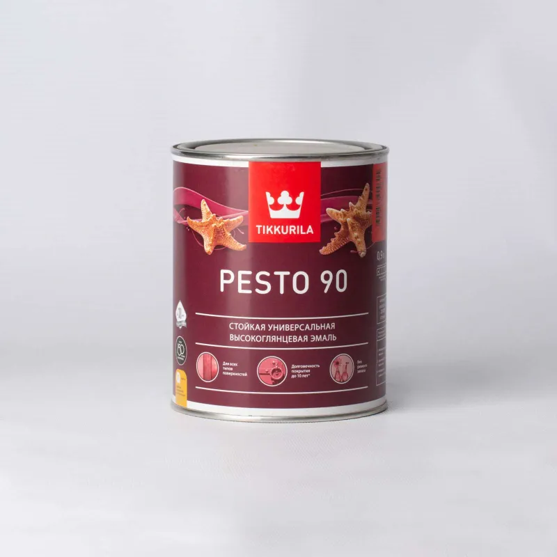 Эмаль алкидная Tikkurila Pesto 90 (база С) высокоглянцевая 0,9л_1