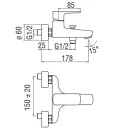 Смеситель для ванны Nobili Acquaviva VV103110/1WM белый_2