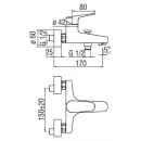 Смеситель для ванны Nobili Blues BS101110/1CR_2