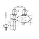 Смеситель для ванны Nobili Dubai DB00110GD_2