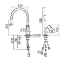 Смеситель для кухни Nobili Sofi SI98127CR с выдвижным изливом_2