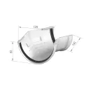 Угол желоба 135° 125мм Технониколь ТН белый_3