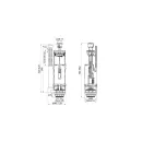 Сливная арматура для бачка Iddis F012400-02K тип B двухкнопочная, комплект_2