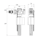 Сливная арматура для бачка Iddis F012400-0005 тип A однокнопочная комплект_3
