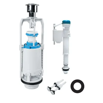 Изображение товара Сливная арматура для бачка Iddis F012400-0004 однокнопочная комплект Изображение товара Сливная арматура для бачка Iddis F012400-0004 однокнопочная комплект