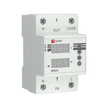 Изображение товара Реле напряжения и тока MRVA-63А с дисплеем PROxima EKF для защиты электросетей Изображение товара Реле напряжения и тока MRVA-63А с дисплеем PROxima EKF для защиты электросетей