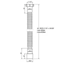 Гофра для сифона 1 1/2"х40/50 Орио 850мм с гайкой_5