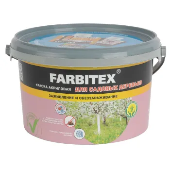 Краска для защиты деревьев FARBITEX белая 3 кг