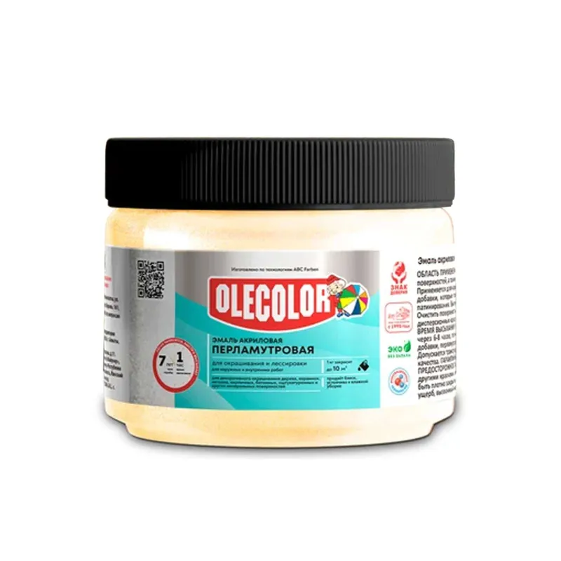 Эмаль акриловая Olecolor золотой жемчуг полуматовая 0,1кг_1