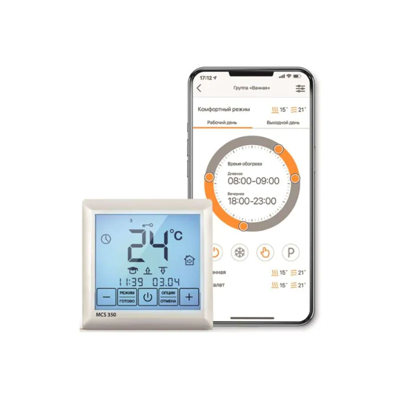 Терморегулятор Теплолюкс MCS 350 3,5 кВт Wi-Fi белый_1