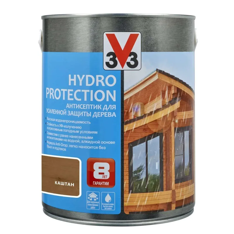 Антисептик для дерева Hydro Protection Каштан 2,5л_1