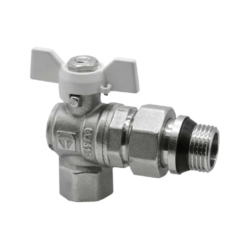 Кран шаровый со сгоном угловой HLV 1/2" бабочка_1