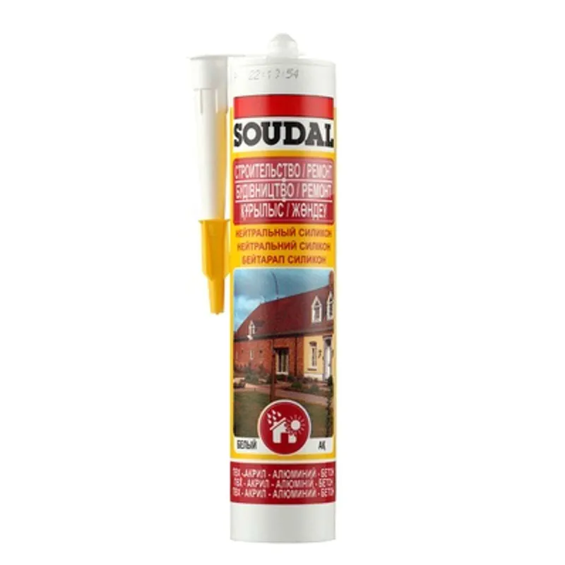 Герметик Soudal силиконовый нейтральный белый 280 мл_1