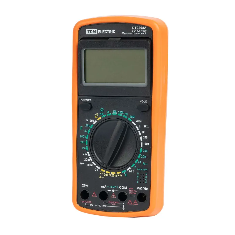 Мультиметр цифровой TDM DT9208A МастерЭлектрик_1