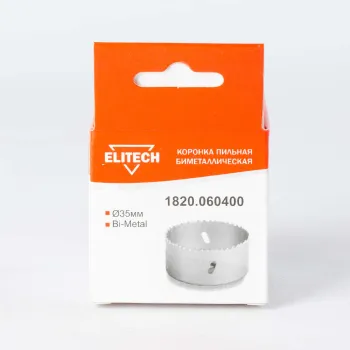 Изображение товара Коронка Elitech Bi-metal 35 мм универсальная для сверления металла и древесины Изображение товара Коронка Elitech Bi-metal 35 мм универсальная для сверления металла и древесины