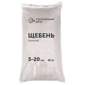 Изображение товара Щебень гранитный 5-20 мм 50 кг Строительный Двор Изображение товара Щебень гранитный 5-20 мм 50 кг Строительный Двор