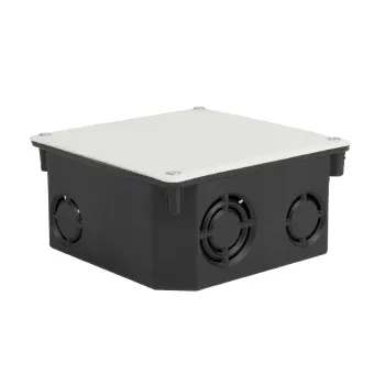 Изображение товара Встраиваемая распределительная коробка TDM 110x110x50 мм квадратная 10 выходов черная Изображение товара Встраиваемая распределительная коробка TDM 110x110x50 мм квадратная 10 выходов черная