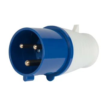 Изображение товара Силовая вилка 32А 220В IEK с заземлением Изображение товара Силовая вилка 32А 220В IEK с заземлением