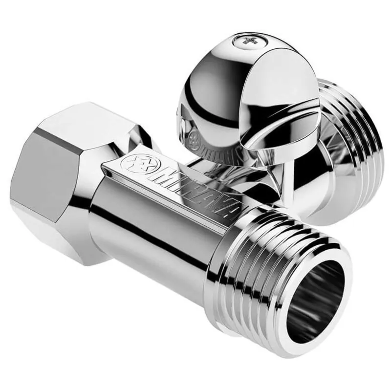 Кран шаровый Miraya для подключения сантехприборов ВР-НР-НР 1/2"х3/4"х1/2"_1