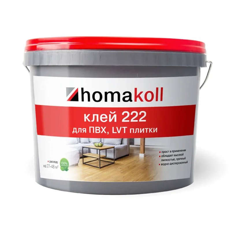 Клей Homakoll 222, 3,5кг для ПВХ и LVT плитки_1
