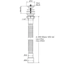 Гофра для сифона 1 1/2"х40/50 Орио 1250мм с гайкой выпуском и нержавющей решеткой_5