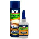 Изображение товара Клей цианакрилатный двухкомпонентный Tytan Quiсk Fix прозрачный 200 мл, 50 гр