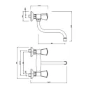Смеситель для ванны JD-E124-6-2 Janedo_2