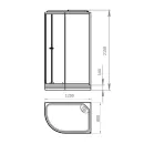 Душевая кабина Comforty правая низкий поддон 120х80см стекло тонированное 4мм_4