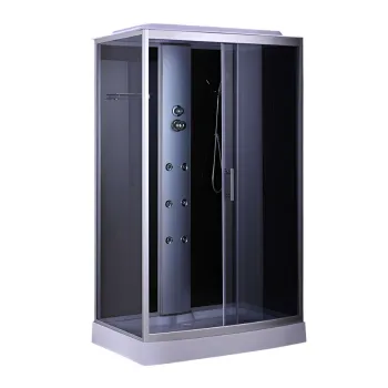 Изображение товара Душевая кабина Comforty 120х80 прямоугольная низкий поддон тонированное стекло 5 мм Изображение товара Душевая кабина Comforty 120х80 прямоугольная низкий поддон тонированное стекло 5 мм