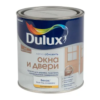 Изображение товара Краска для окон и дверей Dulux белая база BW 0,75 л - высококачественное покрытие Изображение товара Краска для окон и дверей Dulux белая база BW 0,75 л - высококачественное покрытие