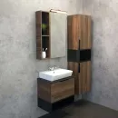 Зеркало шкаф Comforty Штутгарт 60 дуб темно коричневый_1