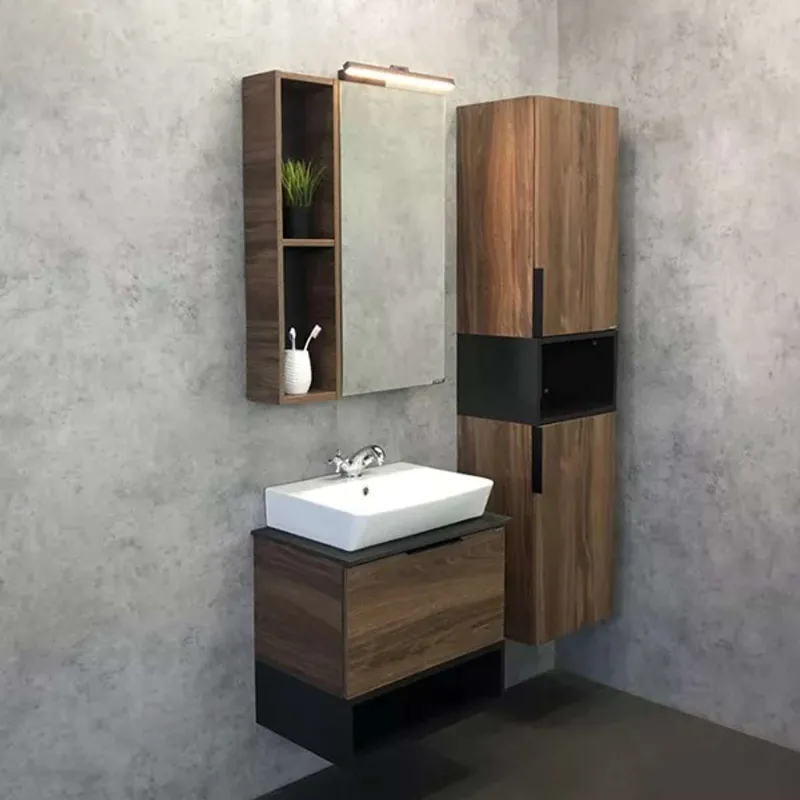 Зеркало шкаф Comforty Штутгарт 60 дуб темно коричневый_1