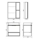 Зеркало шкаф Comforty Штутгарт 60 дуб темно коричневый_3