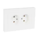 Розетка двухместная без заземления AtlasDesign белая IP20 Systeme Electric_1