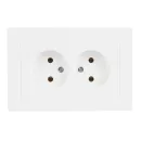 Розетка двухместная без заземления AtlasDesign белая IP20 Systeme Electric_2