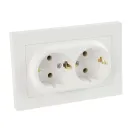 Розетка двухместная с заземлением AtlasDesign белая IP20 Systeme Electric_1