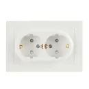 Розетка двухместная с заземлением со шторками AtlasDesign белая IP20 Systeme Electric_2