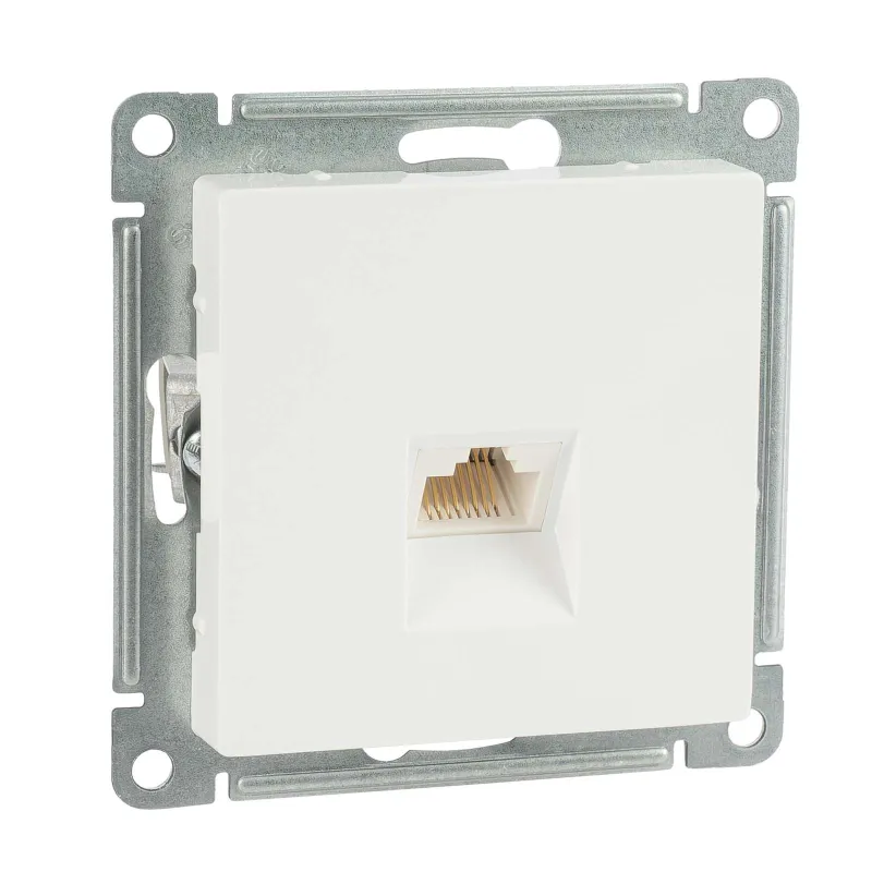 Механизм розетки компьютерной RJ45 5E AtlasDesign белый IP20 Systeme Electric_1