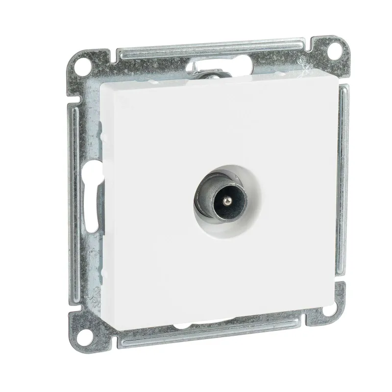 Механизм розетки ТВ проходной AtlasDesign IP20 белый Systeme Electric_1
